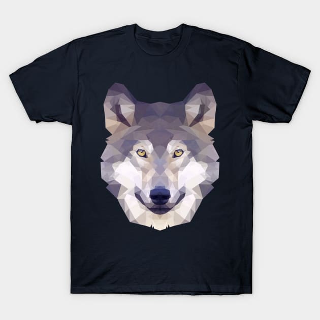 Geometric wolf T-Shirt by shegoran